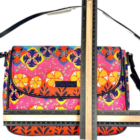Vera Bradley BB Collection Rio Stripe Floral Flap Crossbody Bag EUC - Picture 10 of 13